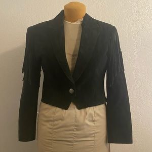 Vintage Fringe Suede Jacket, Small